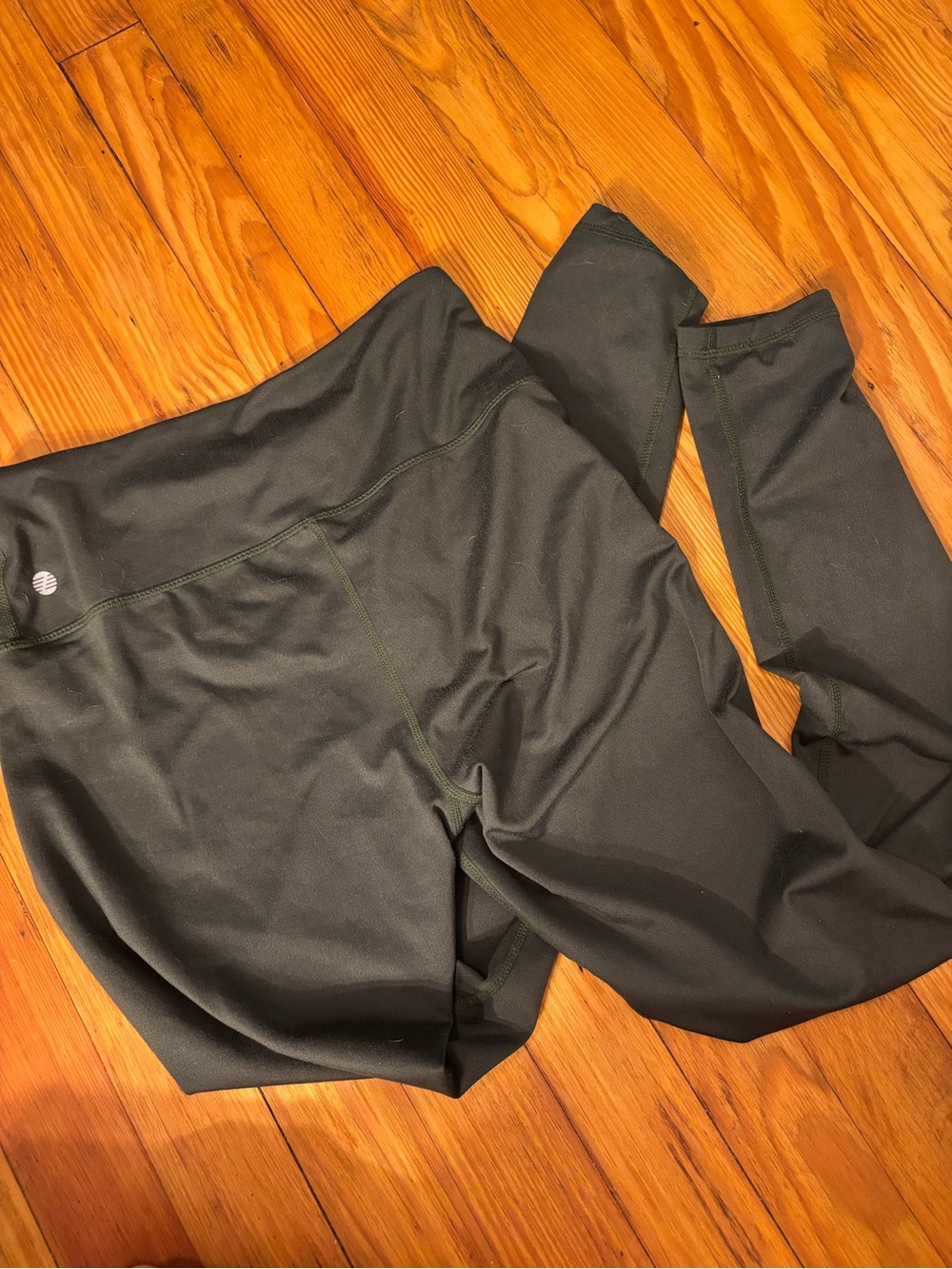 Dark Gray/Green Active Leggings